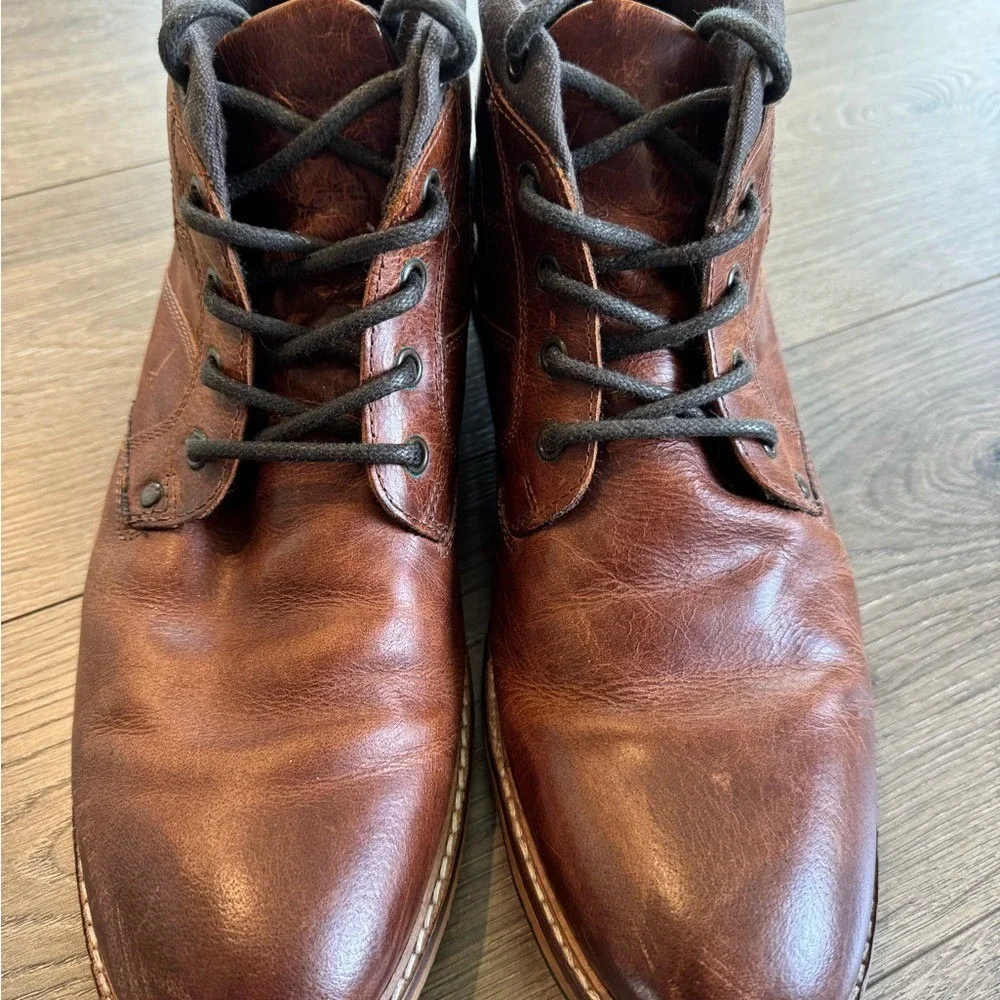 Crevo Ellerton Mens Plain Toe Chestnut Leather Chukka Boots Size‎ 11 Ankle Boots